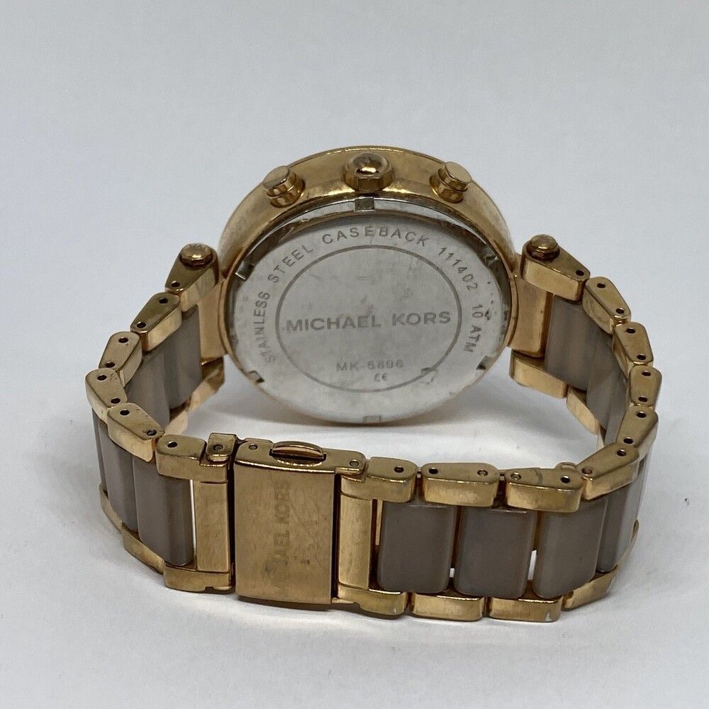 Michael Kors Parker MK5896 Womens Stainless Steel Analog Dial Quartz Watch XWO3 - Picture 10 of 12